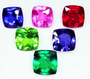 6 Pcs Lot 55 Cts Natural Ruby Sapphire Garnet Peridot Tanzanite Certified G213 - Picture 1 of 12