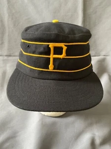 NEW VTG Pittsburgh Pirates Roman Fitted Pillbox Hat Sz 7 3/8 Cooperstown MLB - Picture 1 of 7