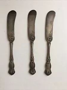 Antique WM ROGERS & SON AA Silver Plate Butter Knife 5.75" Set Of 3 Collectible - Picture 1 of 4