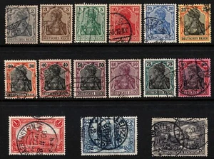 OPC 1905 Germany Wmk Short Set Sc#80-94 Mi#83-96 Used 46656 - Picture 1 of 2