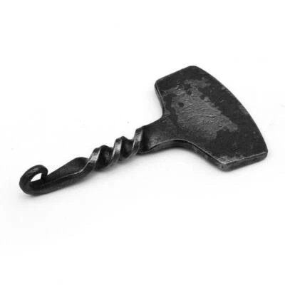 Norse Mythology Inspired Hand Forged Iron Thor Mjolnir Mjöllnir Hammer Pendant - Image 1 of 4