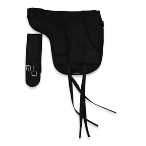 NUOVA SELLA PONY PAD DA EQUITAZIONE BAREBACK CON CIRCONFERENZA IN PANNOCCHIA A PONY TAGLIA NERA MARRONE - Foto 1 di 3