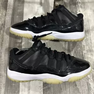 Size 10.5- Jordan 11 Retro Low 72-10 Black White Leather (Av2187-001) - Picture 1 of 9