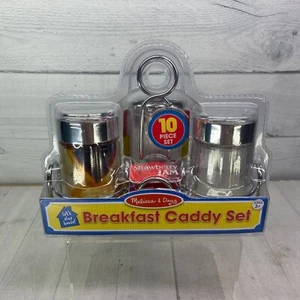 Melissa und Doug FRÜHSTÜCK CADDY SET Spielhaus 10 Teile Essen Diner Set Selten NEU - Bild 1 von 18