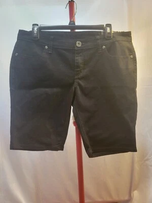 NWT City Streets Black Denim Bermuda Shorts. Junior Size 11 - Image 1 of 4