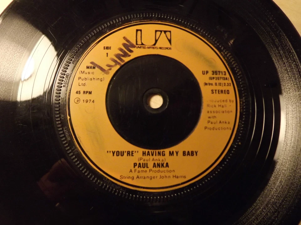 Paul Anka...."You're" Having My Baby.....45rpm....70s Pop... - Image 1 of 1
