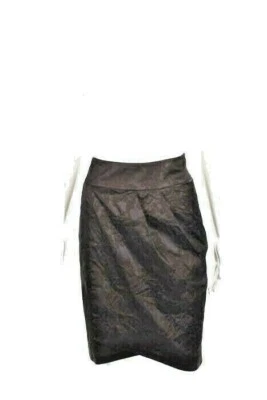 Falda drapeada lápiz ETCETERA para mujer talla 2 marrón venta al por menor $175 NUEVA CON ETIQUETAS  Foto 1 de 4