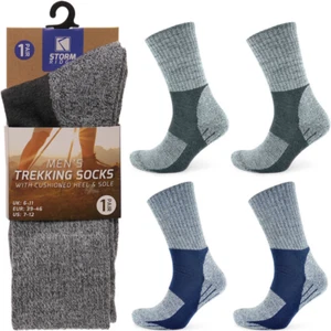 Herren gepolsterte Ferse & Sohle Trekking Wandern Stiefel Socken (Posten) UK 7-11 - Bild 1 von 1