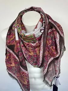 LAUREL women's cotton silk scarf /ladies accessory /prime quality/ made in Italy - Picture 1 of 4