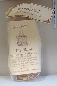 Let’s Make A Basket ~ Wine Basket Kit By ACP Vintage New Old Stock - Picture 1 of 2