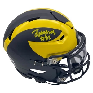 Justice Haynes #22 Signed Michigan Wolverines MIDI Speedflex Mid Size Helmet BAS - Picture 1 of 8