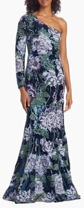 Marchesa Notte One-Shoulder Floral Gown Size 10 NWT – Orig $995 - Picture 1 of 7