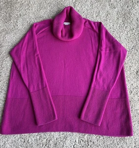 Athleta Pink Wool Cashmere Turtleneck Sweater - Picture 1 of 5