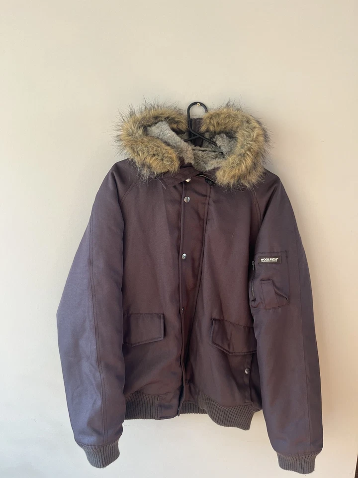 Woolrich Jacket Fur Hooded Purple Size Women XXL - Image 1 of 4