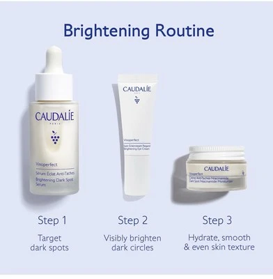 NIB CAUDALIE Vinoperfect Brightening Routine Set Dark Spots & Uneven Skin Tone - Image 1 of 4