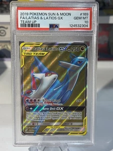 Pokemon 2019 Sun & Moon Team Up Latias & Latios GX Tag Team 169/181 PSA 10 - Picture 1 of 2