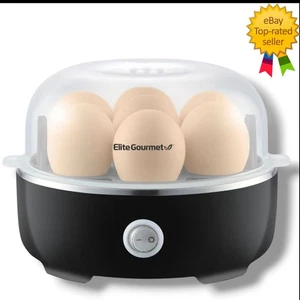 EGC115B Easy Egg Cooker Electric 7-Egg Capacity Medium Egg Cooker Classic Black - Picture 1 of 5