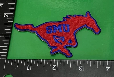SMU Mustangs ☝️iron On Patch 🏈 USA SELLER 🇺🇸 Red - Image 1 of 3