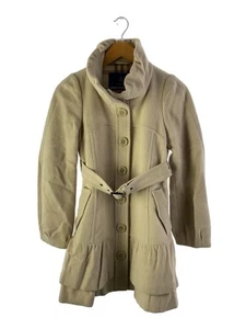 Burberry Blue Label Women's Coat 36 Cream Angola Wool Blend #EG ZHA - Picture 1 of 5