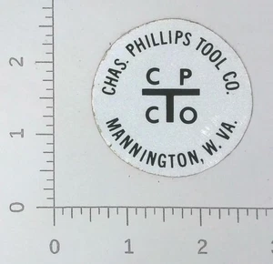 CPCO Chas Phillips Tool Co Mannington West Virginia Advertising Sticker Decal - Picture 1 of 1
