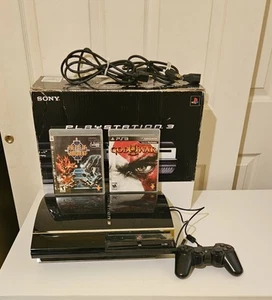 PlayStation 3 PS3 Fat Console CBEH1000 Backwards Compatible Bundle-Tested - Picture 1 of 24