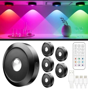 ERSDGG 6 Stück Zum Mini Spot LED Puck Lights - 1500mAh Akku - Bild 1 von 6