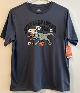 Halloween Boys T Shirt Size XL Husky Skelesaurus Rex Dinosaur Skeleton Shirt New - Picture 1 of 7