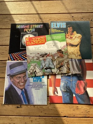 Bruce Springsteen Record Albums Born in the USA Elvis Sesame Street Fever Lot 5 - Image 1 of 4