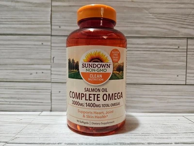 Aceite de Salmón Sundown Completo Omega 3000mg Corazón Articulaciones Piel Salud 90 ct 3/2026 Foto 1 de 3