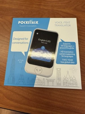 Pocketalk S Voice Translator (282310) - White Brand New 85 Languages - Image 1 of 4