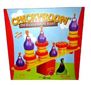 Blue Orange Games CHICKYBOOM The Rocking Rolling Roost All Wooden Game COMPLETE - Picture 1 of 3