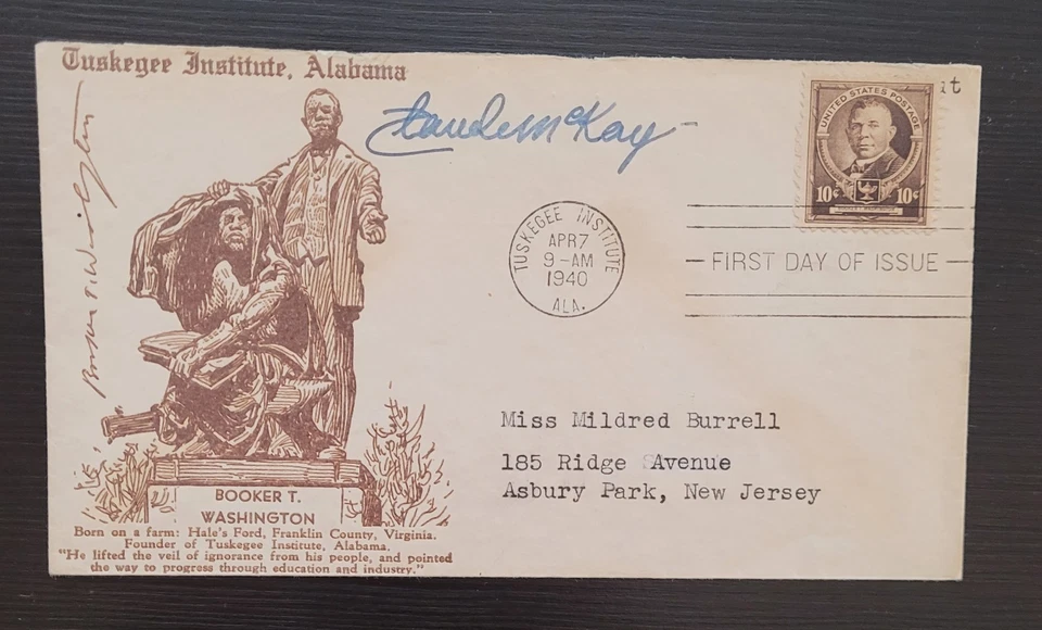 CLAUDE MCKAY Signed 1940 FDC Harlem Renaissance Poet Booker T Washington Tuskege - Image 1 of 2