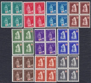 Croatia NDH 1943 Red Cross, block of 4, Michel 118-127, MNH - Picture 1 of 2