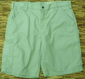 CARHARTT HOMBRES PANTALONES CORTOS DE TRABAJO DE LONA TOSTADA SUELTOS ALGODÓN CLASIFICADO DE TRABAJO LISTA ENTREPIERNA 10" $35 - Imagen 1 de 5