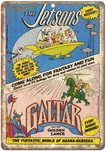 The Jetsons Galtar Hanna Barbera Comic Ad 12" x 9" Reproduction Metal Sign J121 - Foto 1 di 1