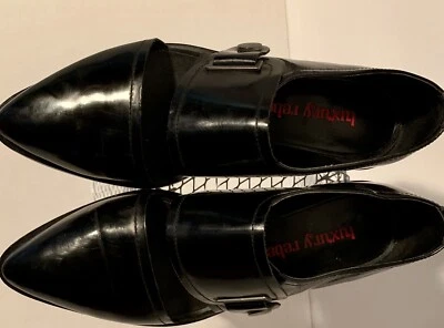 Zapatos planos negros rebeldes de lujo con hebilla a presión EE. UU. 6,5 UE 37,5  Foto 1 de 4