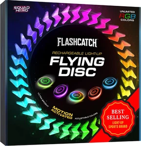 Leuchtende Flugscheibe - Wiederaufladbare mehrfarbige bewegungsaktivierte Frisbee 13 Jahre - Bild 1 von 12
