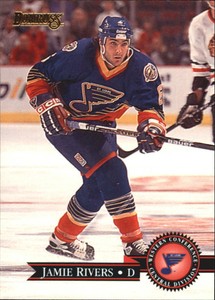 1995-96 Donruss Blues Hockey Card #342 Jamie Rivers