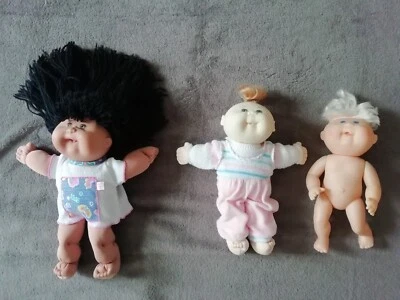 Lot de 3 Anciennes Poupée Cabbage Patch Kids Patouf  - Photo 1/4