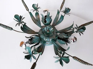 Lampada da soffitto anni 80, lampada da parete lampada - fiori floreale anni 80 - Foto 1 di 6