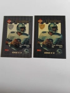 94 Edge F/X Karte #FX7 Troy Aikman Silver & Gold Shield - Bild 1 von 2