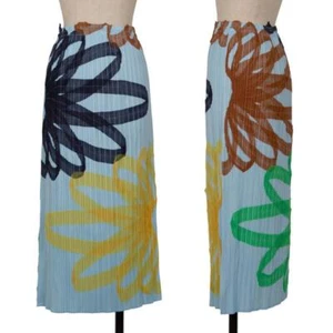 PLEATS PLEASE Floral Mesh Tape Pleated Skirt Size 1(K-146225) - Picture 1 of 12