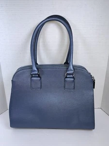 Bolso de mano azul metálico con doble asa para mujer con cierre de cremallera (WP129) - Imagen 1 de 22