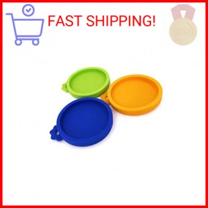 Comtim 3 Pack Cat Food Can Lids, Silicone Small Pet Food Can Lids Covers for 3 o - Picture 1 of 2