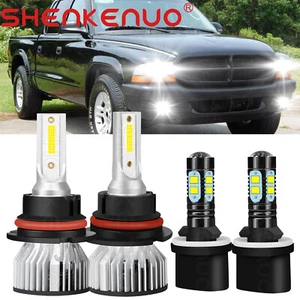 Combo 9007 LED Headlight 880 Fog Light Bulbs Kit For Dodge Dakota 1998 1999 2000 - Picture 1 of 12