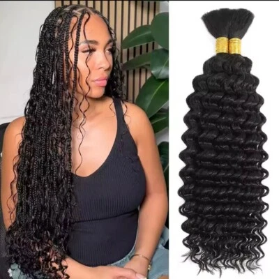 18inches 100g Human hair deep wave for boho hair braiding - Image 1 of 4