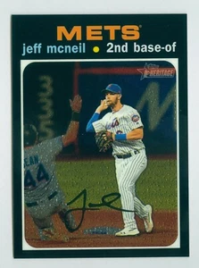 Topps Heritage 2020 cromo paralelo THC-492 Jeff McNeil #447/999 Mets - Imagen 1 de 1