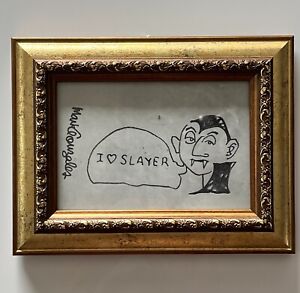 Mark Gonzales  Art One of a Kind Art  Original Painting 2012 Framed   8in×6.1in