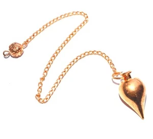 Rose Gold Metal Pendulum Healing Reiki Feng shui Gift Wellness Metaphysical - Picture 1 of 1