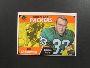 1968 Topps Football Serie 2 Set Break Card #183 Jim Grabowski - Bild 1 von 4
